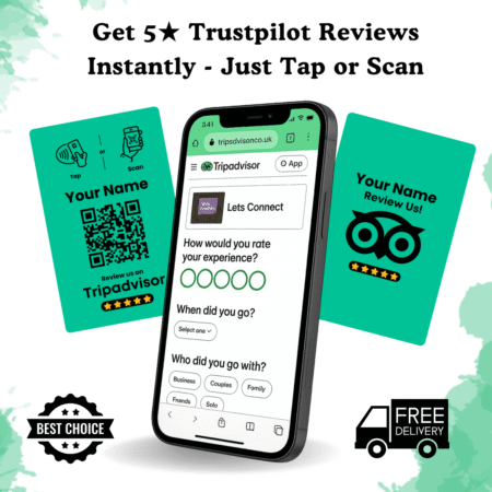 TripAdvisor Review Cards With NFC & QR Code